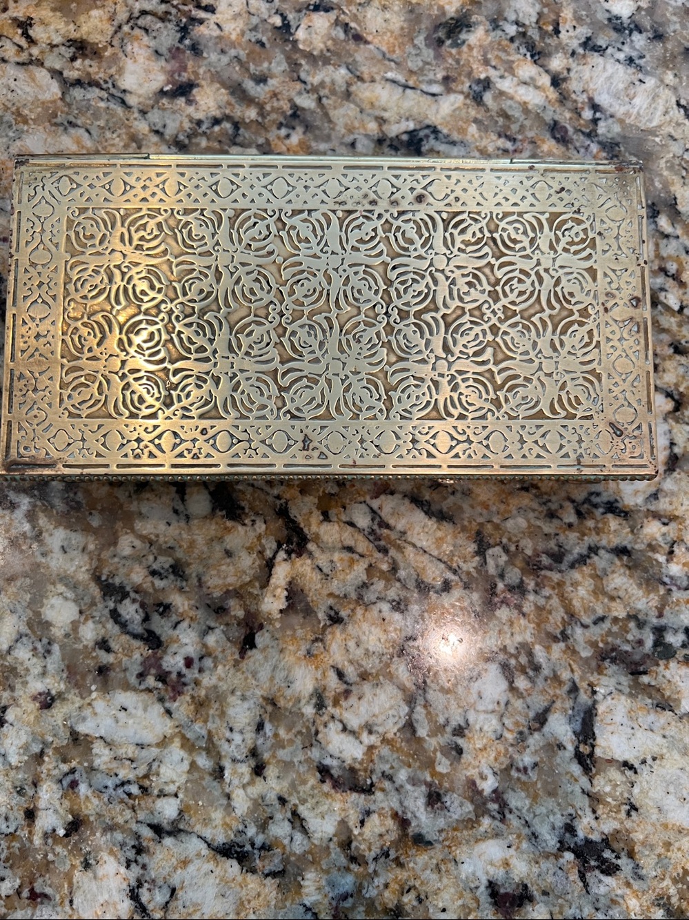 Brass, Wood Lined Box